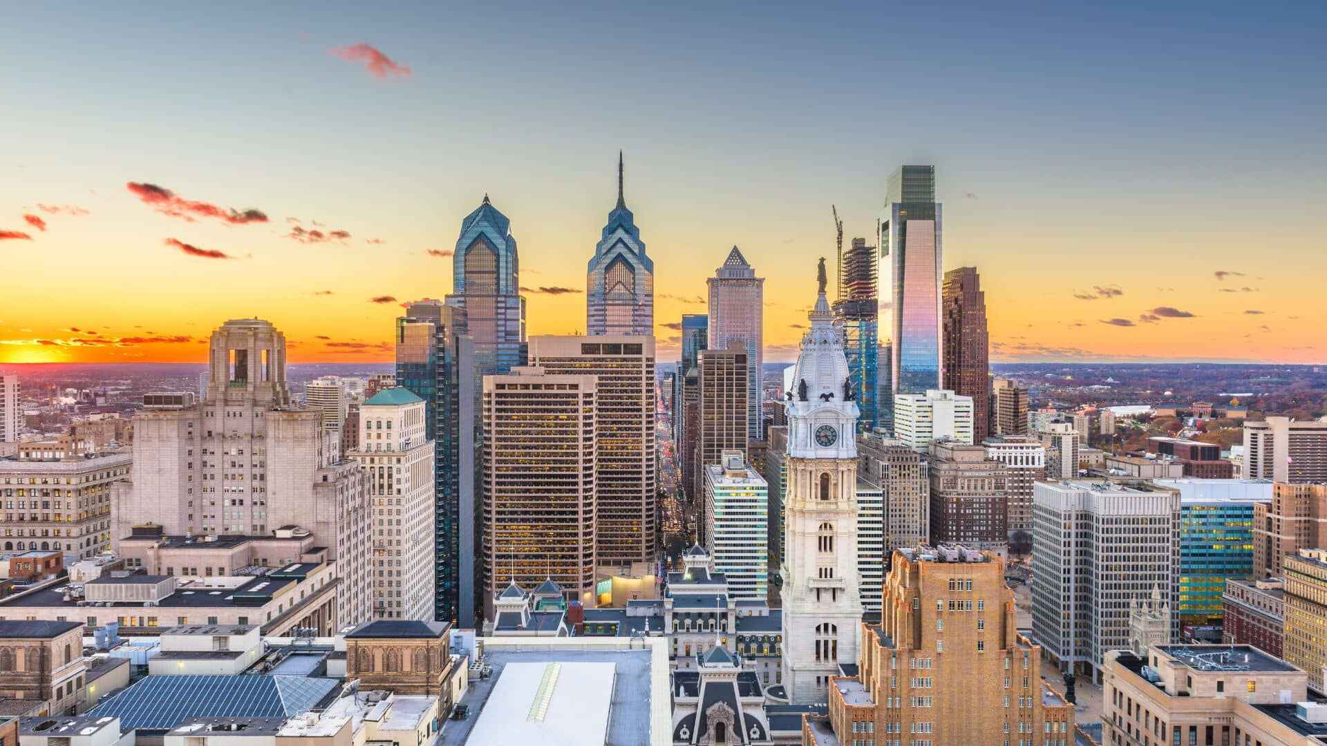 Skyline of downtown Philadelphia