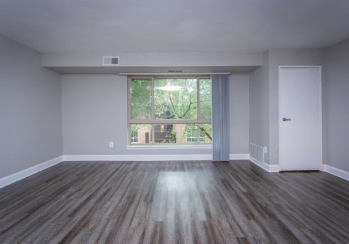 Joshua House living room with hardwood floors