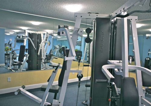 Fitness center with exercise equipment at Warrington Crossings apartments for rent in Warrington, PA